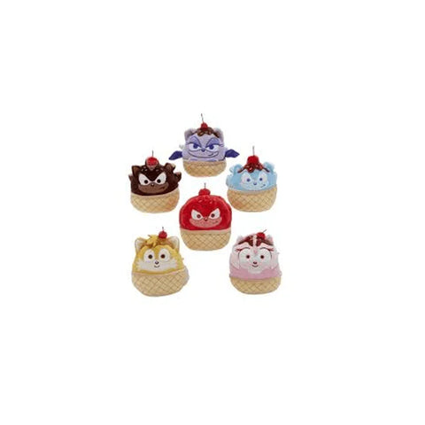 Assorted ice cream themed plush toys in animal shapes, mystery collectible squad
