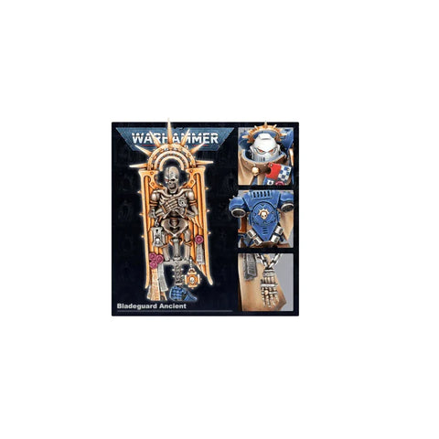 Warhammer Bladeguard Ancient miniature figure with ornate armor and detailed shield