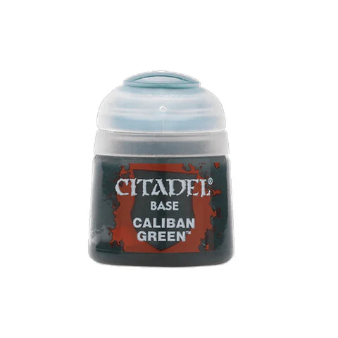Citadel Base Caliban Green paint pot for miniature painting and model hobby projects