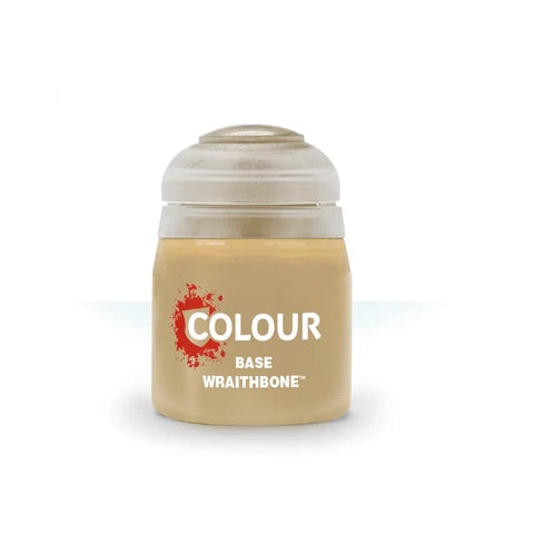 Citadel Colour Base Wraithbone paint pot for miniature painting, cream shade, isolated