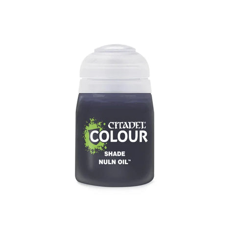 Citadel Colour Shade Nuln Oil 18ml miniature paint bottle on white background