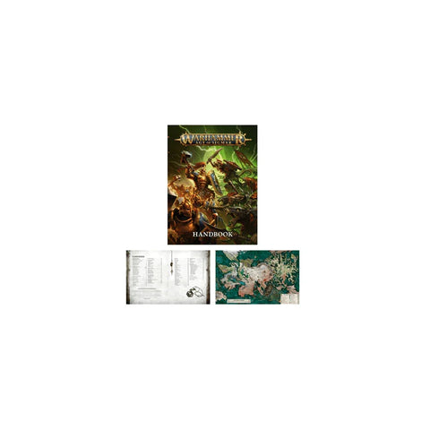 Warhammer Age of Sigmar starter set handbook and game materials