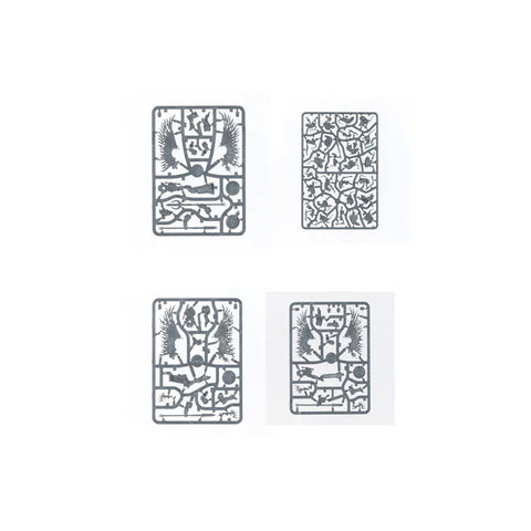 Warhammer Age of Sigmar starter set plastic miniatures sprues on white background