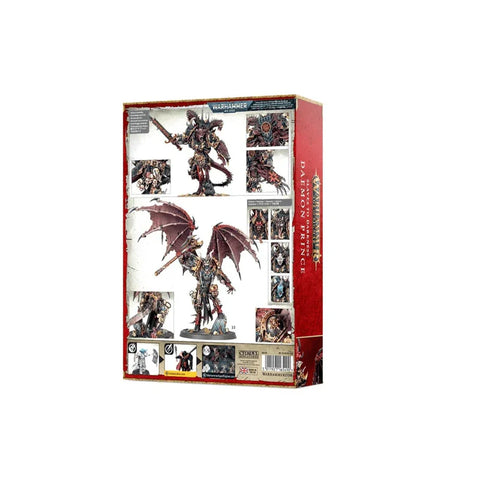 Warhammer Daemon Prince miniature kit box with detailed fantasy figure images