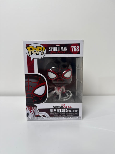 OP action figure of Miles Morales (T.R.A.C.K Suit)