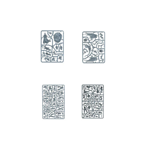 Warhammer 40K starter set plastic model sprues for miniature assembly