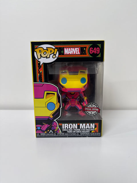 Iron Man (Blacklight) (Preowned) – Funko Pop! Vinyl Figure | Marvel | Special Edition