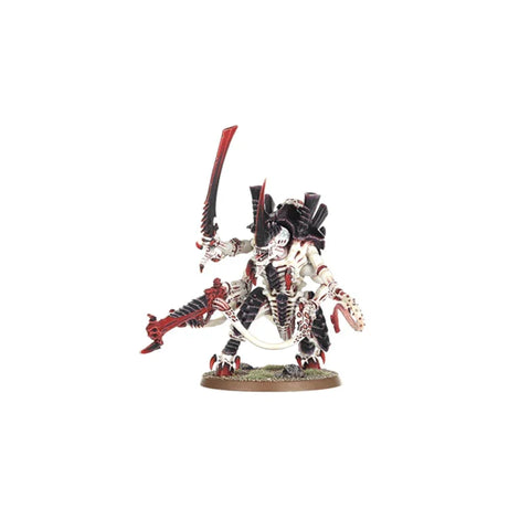 Painted Tyranids Hive Tyrant miniature with detailed sci-fi alien features on a display base