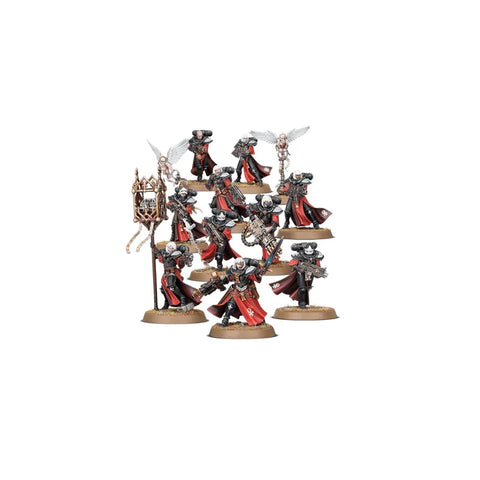 Warhammer 40k Adepta Sororitas Battle Sisters Squad painted miniatures with weapons