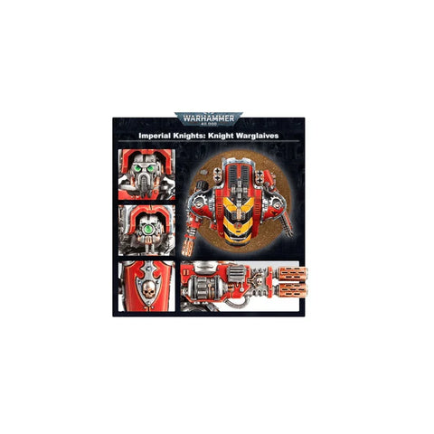 Warhammer 40K Imperial Knights Knight Warglaives red and gold detailed miniatures