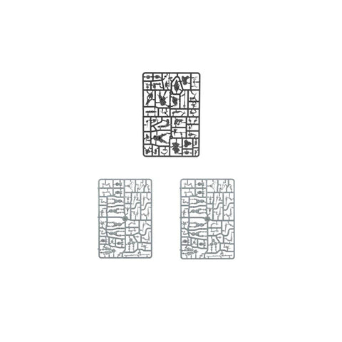 Plastic model sprues for Maggotkin of Nurgle tabletop miniatures, unassembled kit