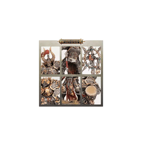 Warhammer Age of Sigmar Chaos Warriors miniatures in detailed fantasy armor