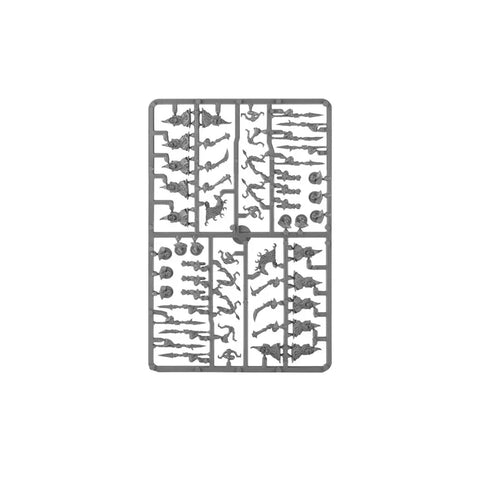 Plastic model kit sprue with fantasy miniatures parts for tabletop gaming