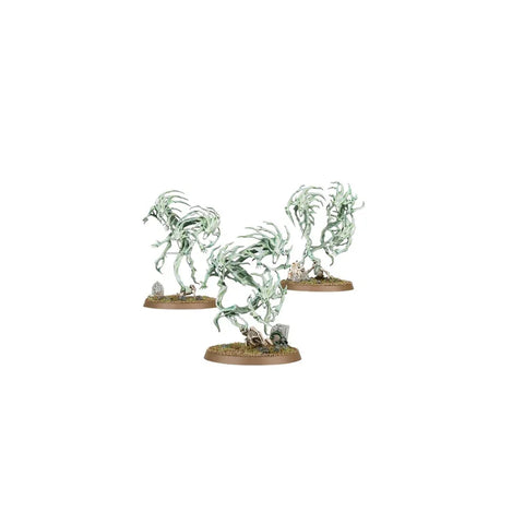 Nighthaunt Spirit Hosts tabletop gaming miniatures with ghostly figures on bases