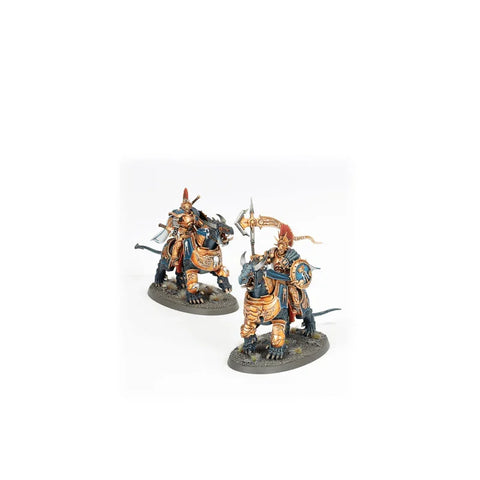 Painted Stormcast Eternals Dracothian Guard fantasy miniatures for tabletop gaming