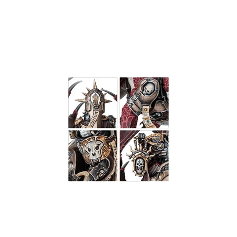 Stormcast Eternals miniature close-up, gold armor, fantasy collectible figure details