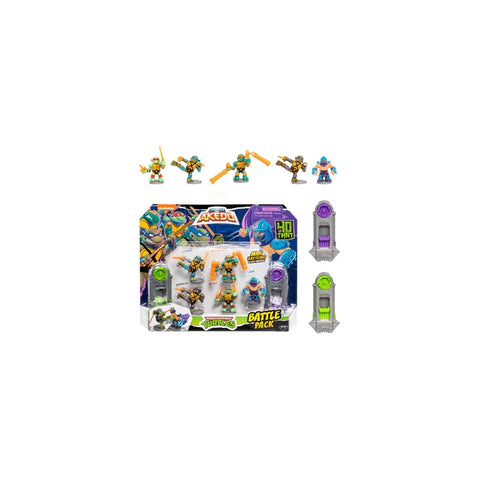 Akedo Teenage Mutant Ninja Turtles battle pack toy set with action figures and accessories