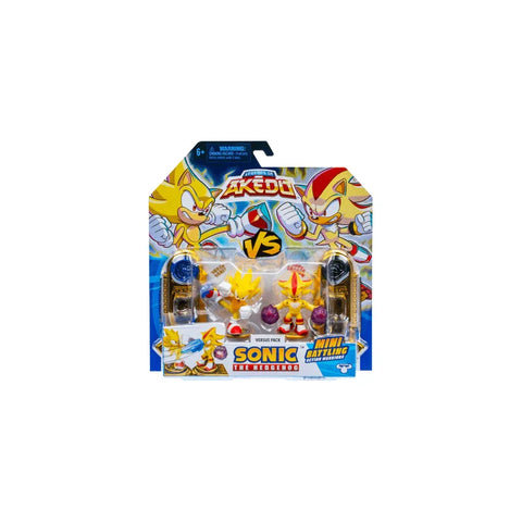 Sonic the Hedgehog Akedo mini battling action figures versus pack in retail packaging