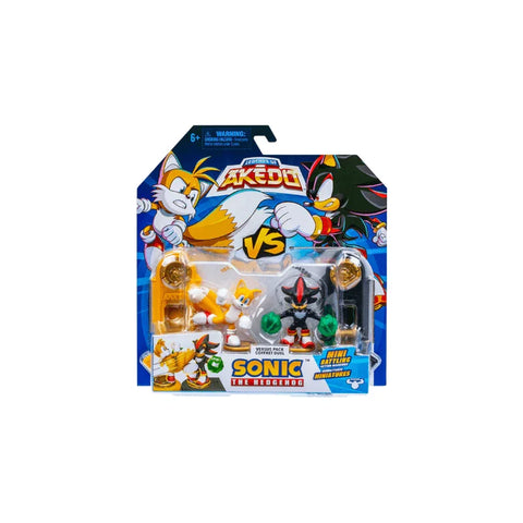 Sonic Akedo versus pack featuring Tails and Shadow collectible action figures in box