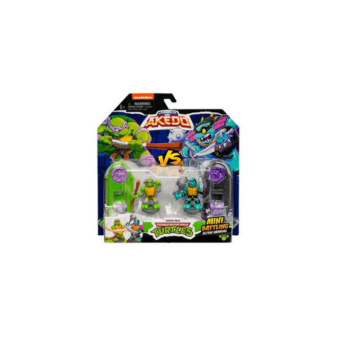 TMNT Akedo mini battling action figures Versus pack in retail packaging