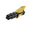 Yellow and black Bumblebee transformer model arm accessory on white background
