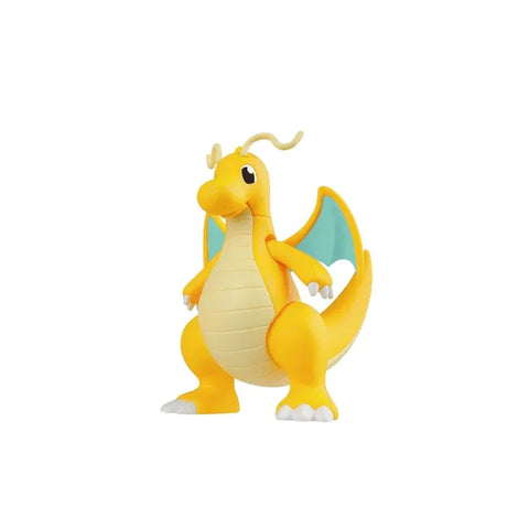 Dragonite toy figure with orange body, cream belly and blue wings, collectible model kit