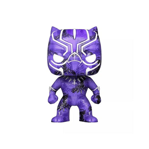 Purple Black Panther Funko Pop vinyl figure with white mask details, collectible toy