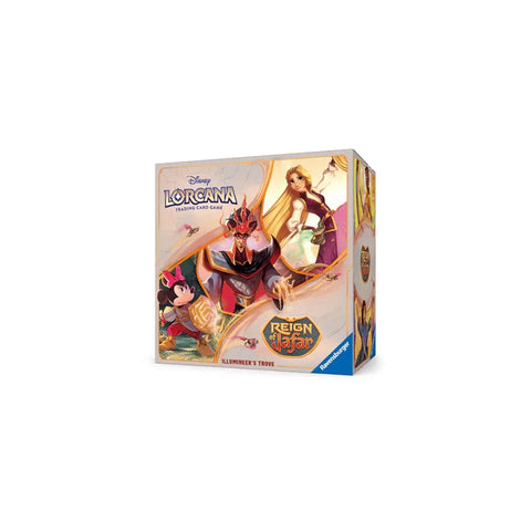 Disney Lorcana Reign of Jafar trading card game box with character artwork