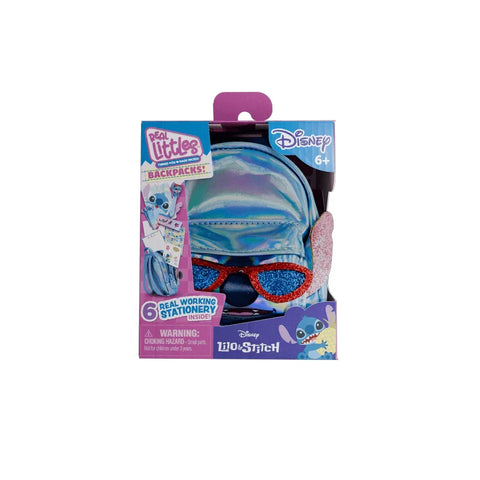 Disney Stitch Real Littles iridescent backpack toy with stationery in packaging