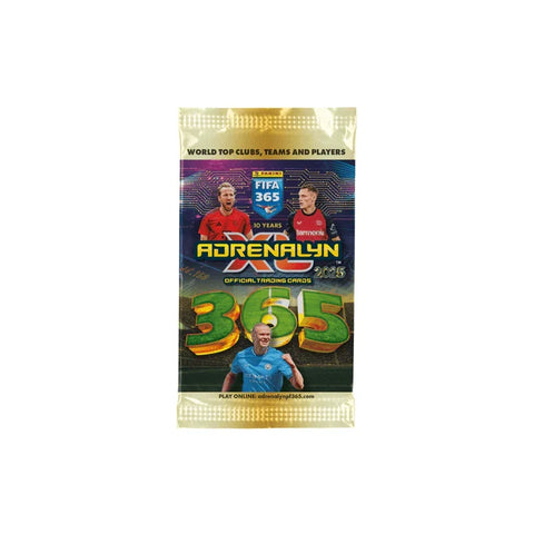 FIFA 365 Adrenalyn XL 2025 soccer trading cards pack with football player images