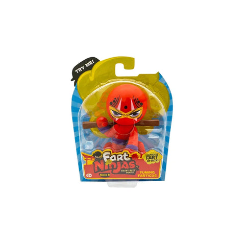 Fart Ninjas Fuming Farticus action figure toy in original packaging, collectible novelty toy