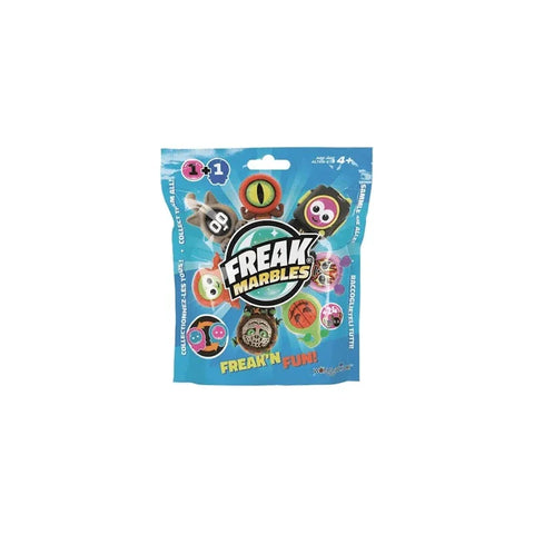 Freak Marbles blind bag toy packaging featuring colorful collectible marbles for kids
