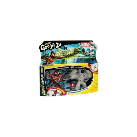Goo Jit Zu Marvel Glow Surge Miles Morales vs The Spot action figure pack