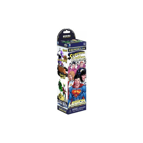 Heroclix Superman Legion of Super Heroes collectible game box with DC characters artwork