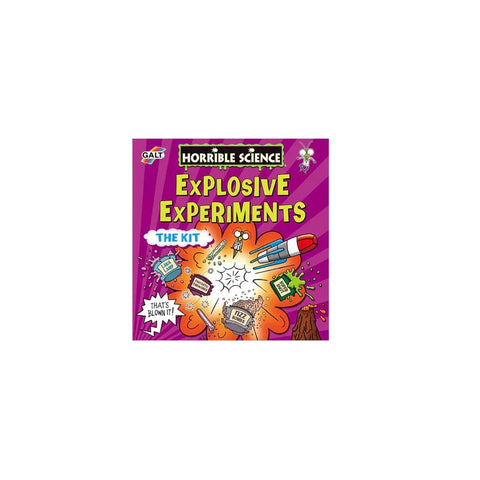 Horrible Science Explosive Experiments science kit for kids with colorful cartoon graphics