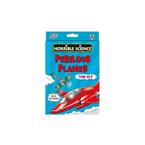 Horrible Science Perilous Planes kit with cartoon planes and bright blue packaging