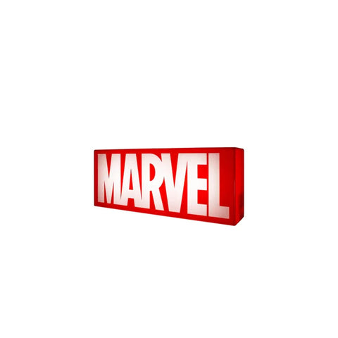 Red rectangular block with bold white MARVEL logo, collectible games and toys decor