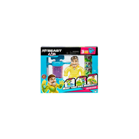 MrBeast Lab Stretchy Hero Creator Pack toy set in colorful packaging