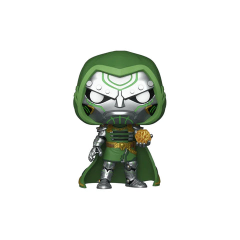 Doctor Doom Funko Pop vinyl figure in green armor and cloak, collectible toy