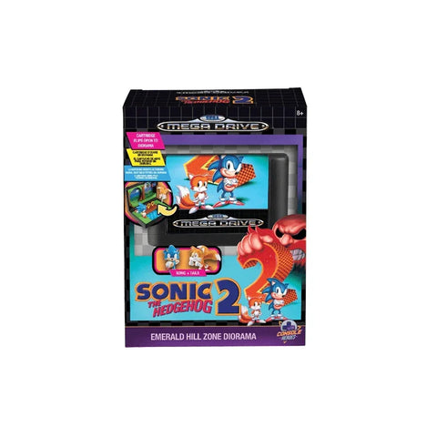 Sonic the Hedgehog 2 Emerald Hill Zone diorama toy in Mega Drive packaging.