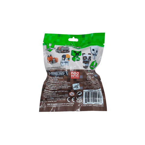 Minecraft blind bag toy featuring collectible figures, Mojang Studios licensed, Just Toys Intl.