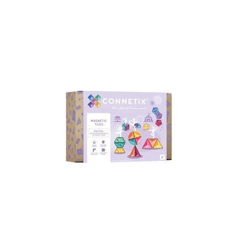 Pastel magnetic tiles 48-piece expansion pack box set for creative building play