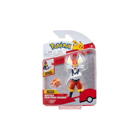 Pokemon Cinderace 4.5-inch action figure toy in retail packaging
