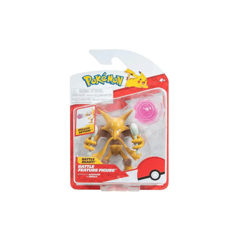 Pokemon Alakazam battle feature action figure in retail packaging
