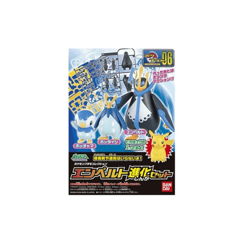 Pokemon Empoleon Evolution plastic model kit box with Piplup, Prinplup, Empoleon figures