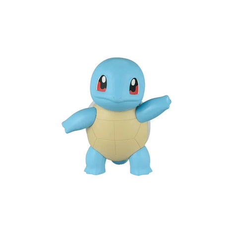 Squirtle model kit toy figure with green shell and blue limbs on white background