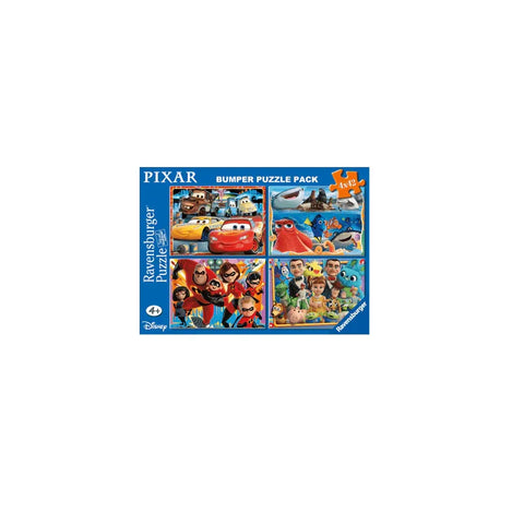Pixar bumper puzzle pack featuring Cars, Finding Nemo, Incredibles, and Toy Story characters