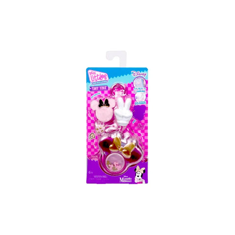 Disney Real Littles Tiny Tins Minnie Mouse keychain collectible toy in pink packaging