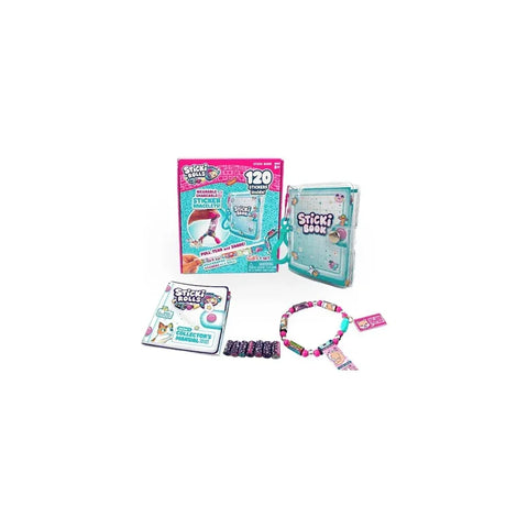 Sticki Rolls Sticki Book Pack with stickers, bracelets, and collectible accessories for kids