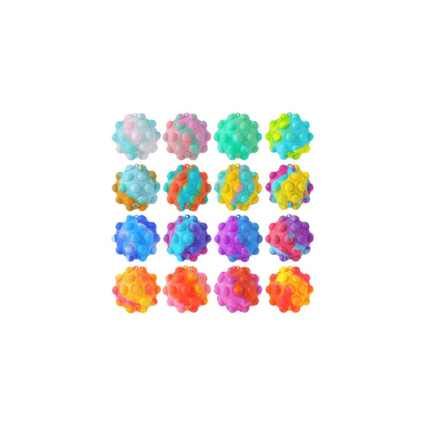 Set of colorful sensory pop balls with textured bumps, fidget toy for kids